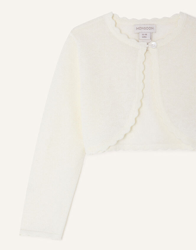 Baby Niamh Cardigan, Ivory (IVORY), large