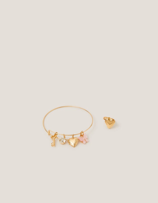 Charm Bangle & Ring Set, , large