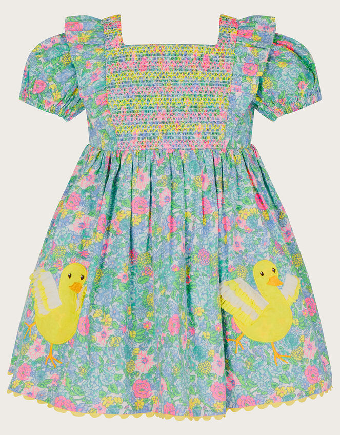 Baby Spring Chick Ditsy Print Dress, Green (GREEN), large