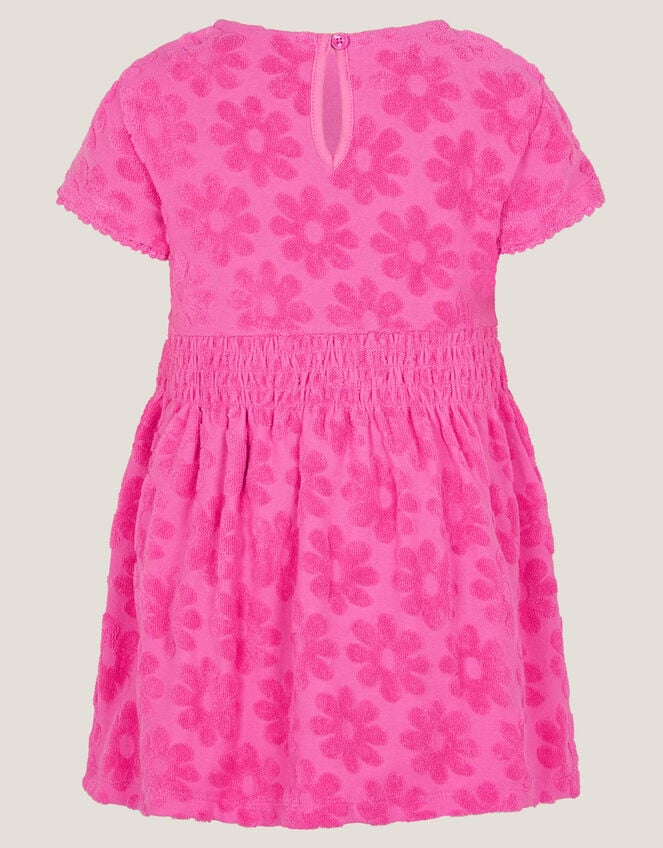 Baby Flower Towelling Dress, Pink (PINK), large