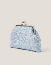 Taylor Beaded Clip Frame Bag, Blue (BLUE), large
