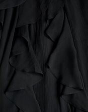 Arizona Halter Ruffle Prom Dress, Black (BLACK), large