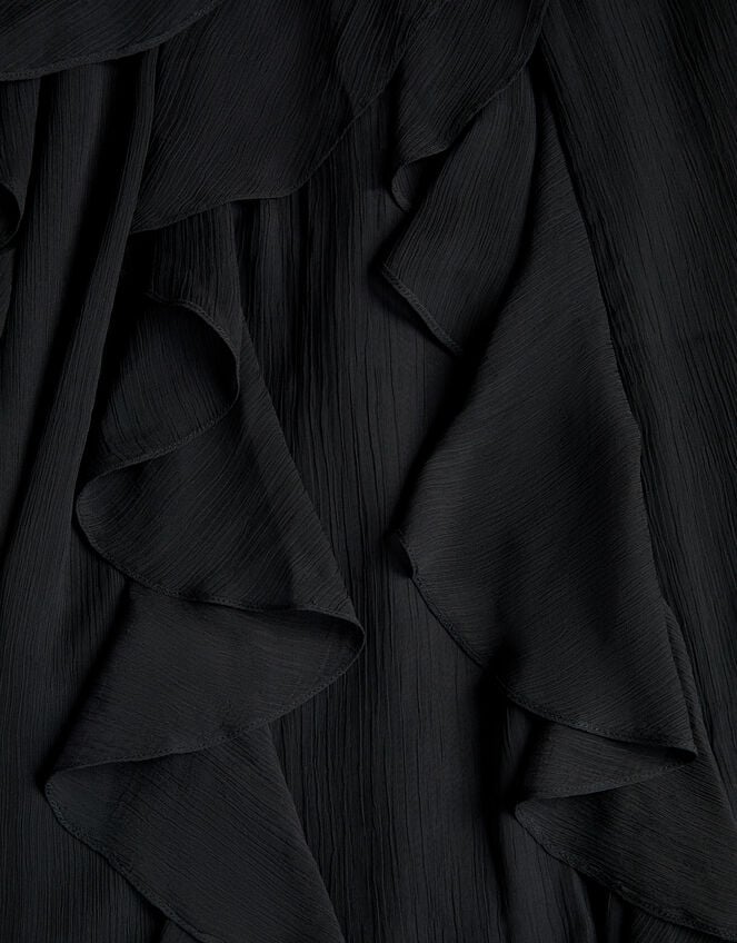 Arizona Halter Ruffle Prom Dress, Black (BLACK), large