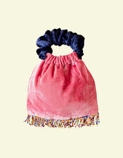 La Galeria Elefante Poco Loco Velvet Bag, Pink (PINK), large