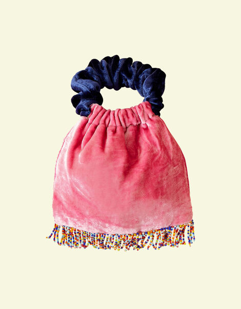 La Galeria Elefante Poco Loco Velvet Bag Pink, Pink (PINK), large