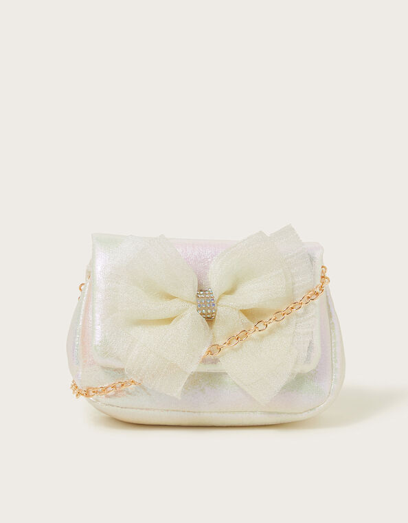 Iridescent Bow Bridesmaid Bag, , large