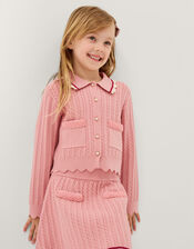 Embellished Cable Knit Skirt, Pink (PINK), large