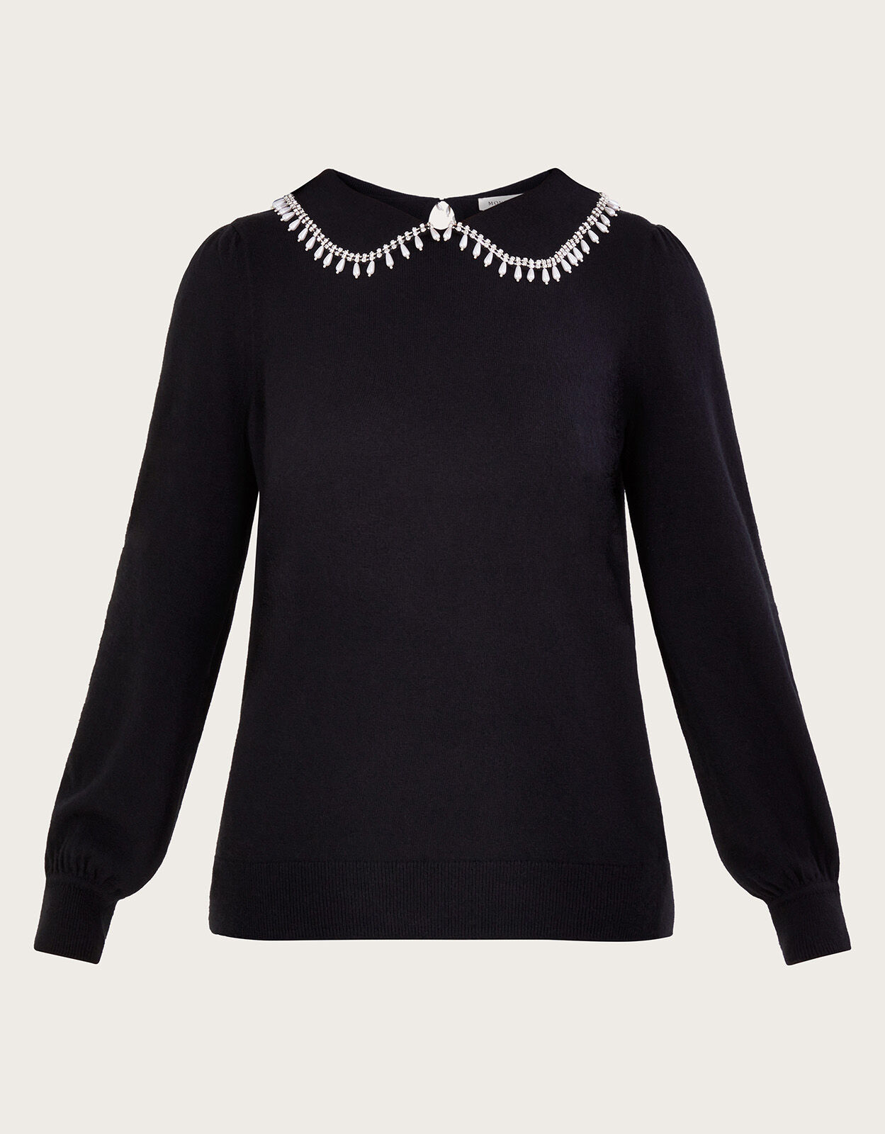 Cleo Collared Jumper Black Jumpers Monsoon Global