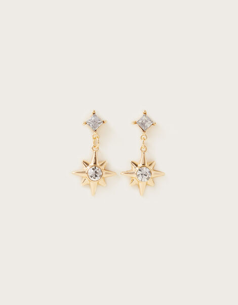 Star Stud Small Drop Earrings, , large