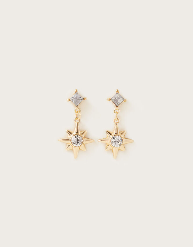 Star Stud Small Drop Earrings, , large