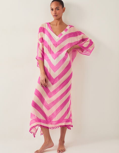 Sorcha Chevron Stripe Kaftan Dress, , large