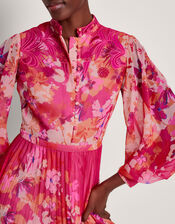 Floryn Floral Shirt Dress, Pink (PINK), large