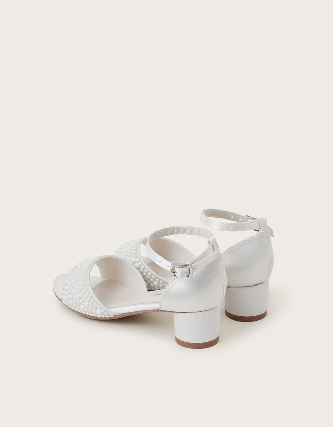 Pearl Open Toe Two-Part Heels, Ivory (IVORY), large
