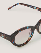 Acetate Tort Oval Sunglasses , , large