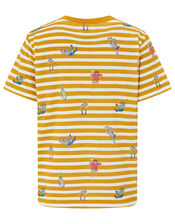Scotty Striped Monkey T-Shirt, Yellow (MUSTARD), large