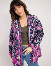 East Print Quilted Jacket , Multi (MULTI), large