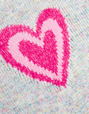 Heart Longline Jumper, Grey (GREY), large