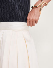 Tully Taffeta Skirt, Cream (CREAM), large