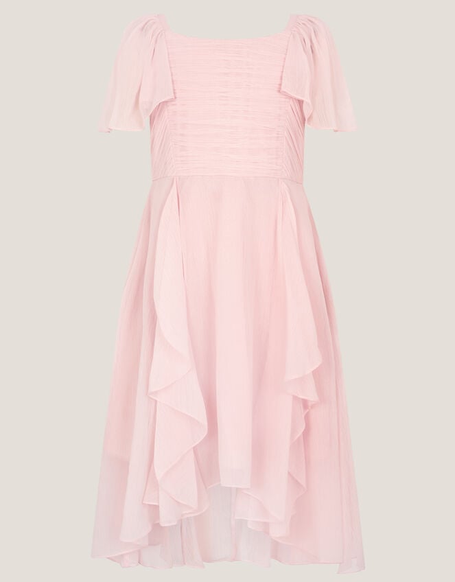 Joy Waterfall Ruffle Chiffon Maxi Dress, Pink (PINK), large