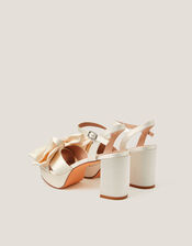 Alana Satin Platform Heels, Ivory (IVORY), large