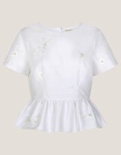 Eliza Floral Embellished Wedding Top, Ivory (IVORY), large