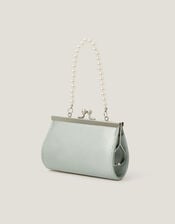 Satin Rose Bow Mini Bag, Green (SAGE), large