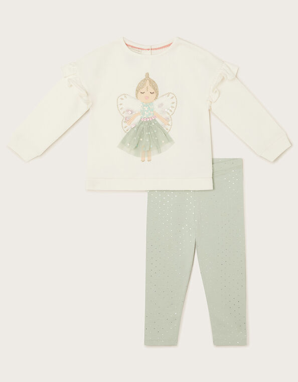 Baby Fairy Sweatshirt and Leggings Set, Green (GREEN), large