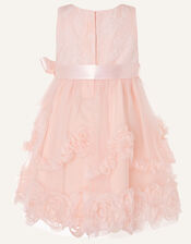 Baby Rosette Lace Dress, Pink (PALE PINK), large