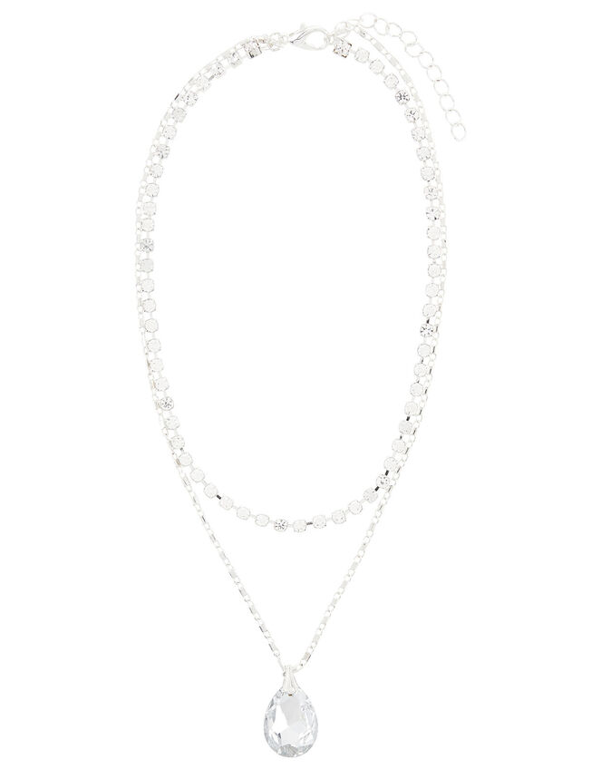 Diamante Layered Necklace , , large