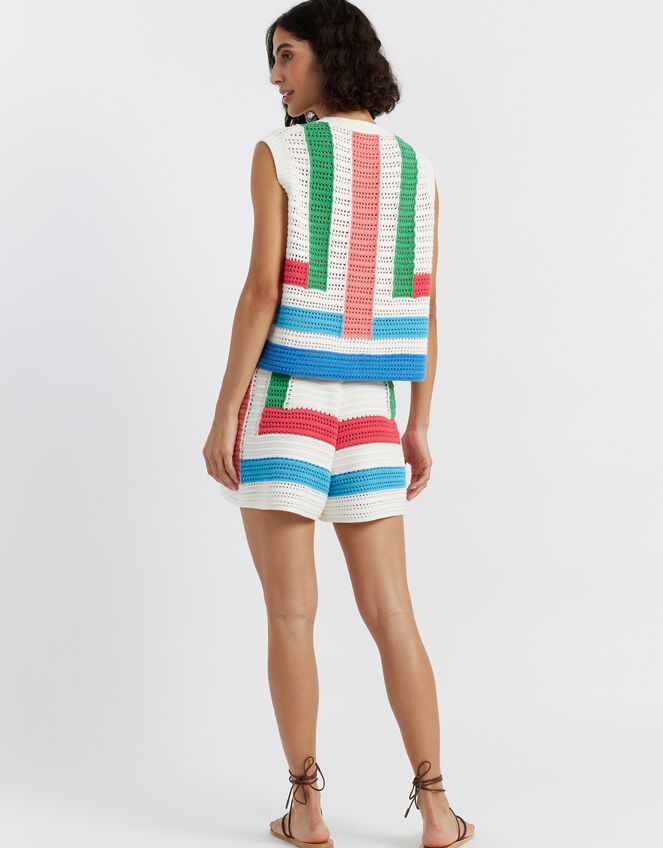 Chinti & Parker Capri Crochet Vest, Multi (MULTI), large