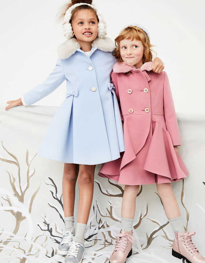 Blue Bow Coat, Blue (BLUE), large