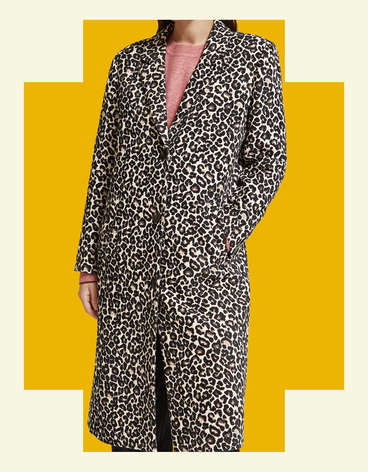 Scotch and Soda Leopard Print Coat Multi