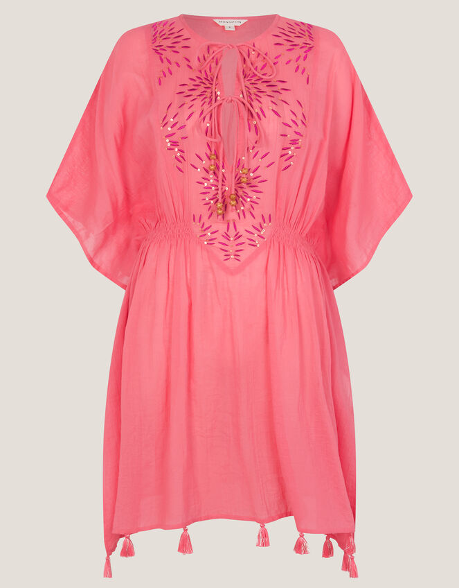 Jada Embellished Mini Kaftan, Pink (ROSE), large