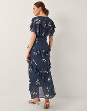Celeste Floral Ruffle Maxi Dress, Blue (NAVY), large