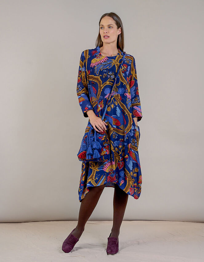 One Hundred Stars Peacock Velvet Tassel Bag, , large