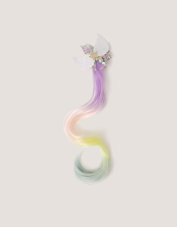 Sequin Unicorn Fake Hair Clip, , large
