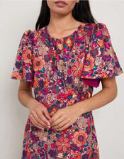 East Ishi Floral Embellished Midi Dress, Multi (MULTI), large