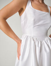 Mia Sleeveless Drop Waist Midi Wedding Dress, Ivory (IVORY), large