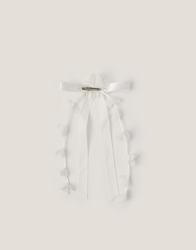 Floral Bow Hair Clip, , large
