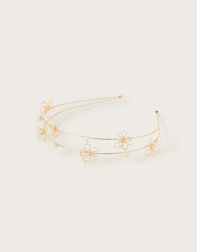 Wire Flower Headband, , large