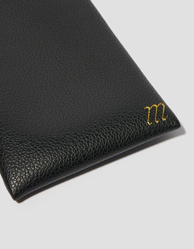 Faux Leather Sunglasses Pouch, Black (BLACK), large