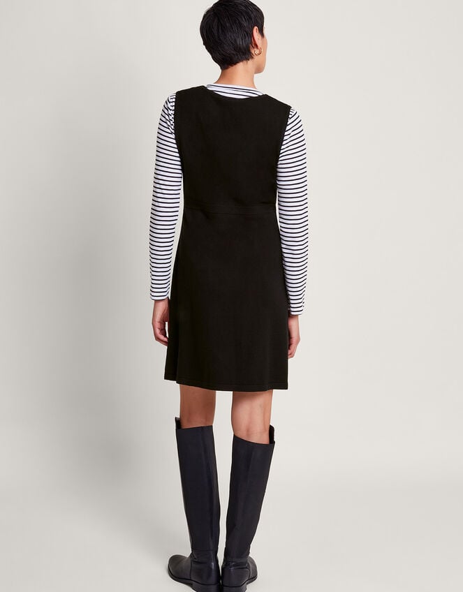 Phene Pinafore Mini Dress, Black (BLACK), large