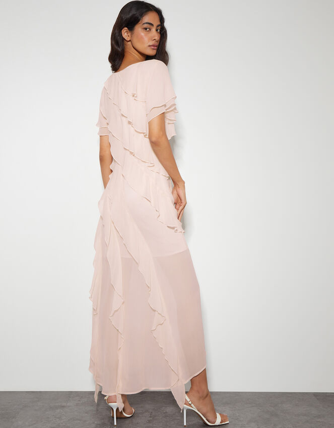 Renata Ruffle Maxi Dress, Pink (BLUSH), large