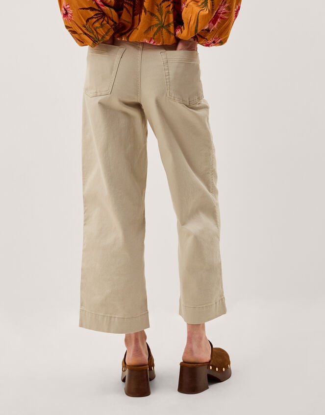 Hallie Regular Cropped Wide Leg Jeans, Natural (ECRU), large