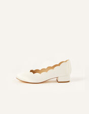 Sasha Scallop Edge Bridal Shoe, Ivory (IVORY), large