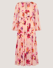 Mabel Long Sleeve Floral Maxi Dress, Pink (PINK), large