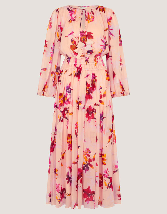 Mabel Long Sleeve Floral Maxi Dress, Pink (PINK), large