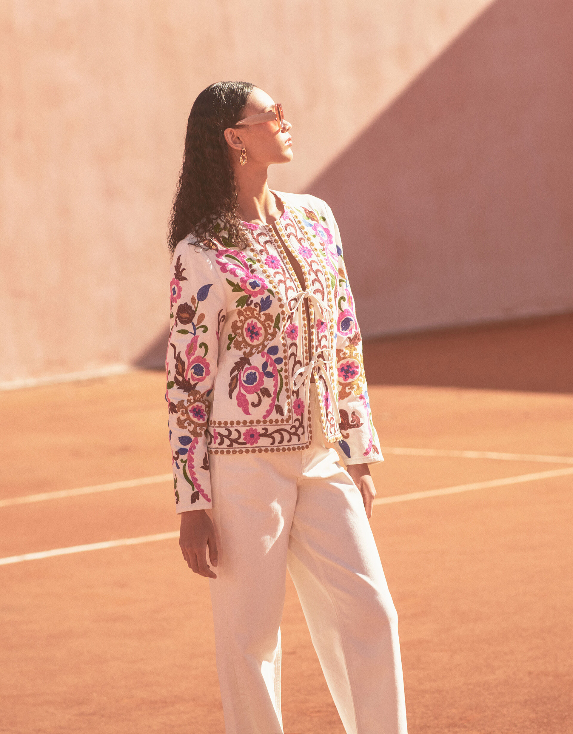 Erica Embroidered Jacket Ivory Women s Jackets Monsoon Global