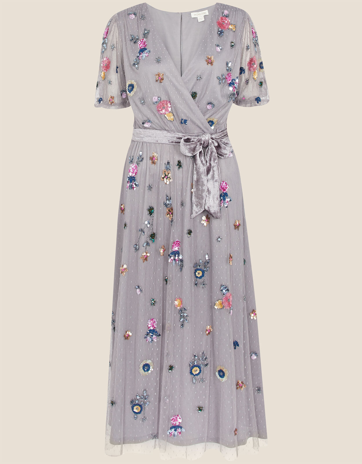 Monsoon grey dress sale