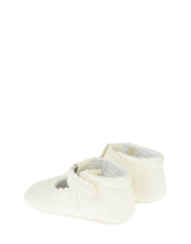 Patent Cutwork Booties, Ivory (IVORY), large